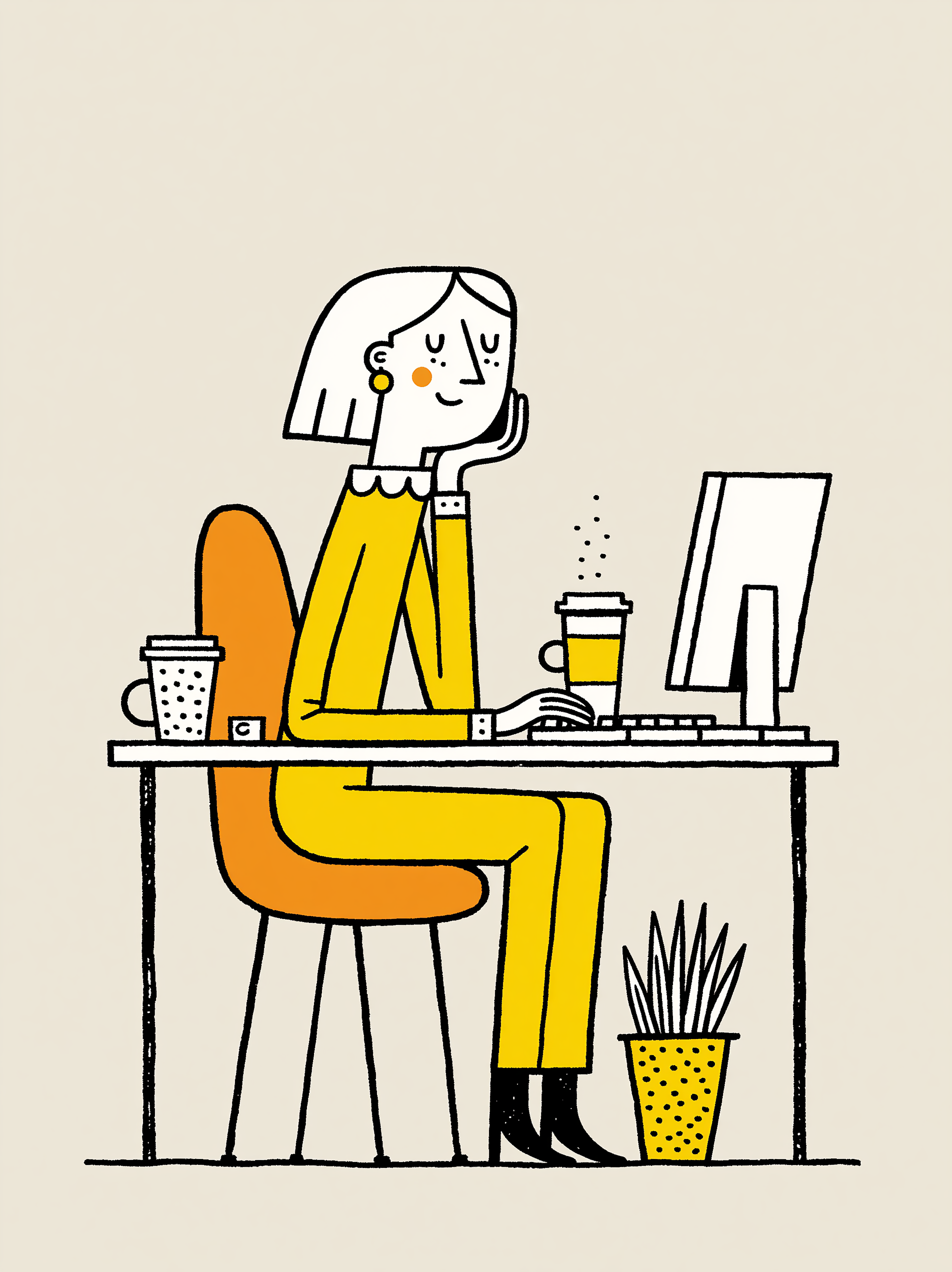 Professionista al lavoro davanti al computer
